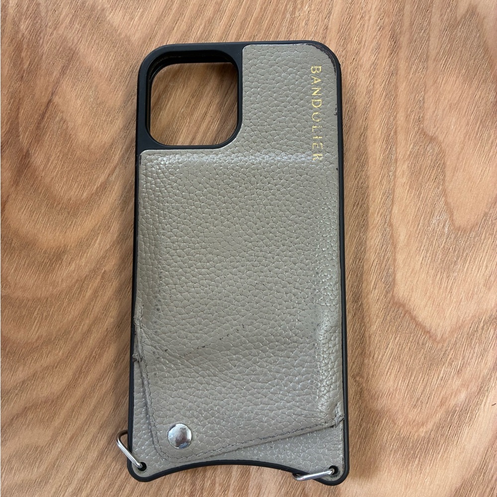 Bandolier iPhone 12 Taupe Leather
